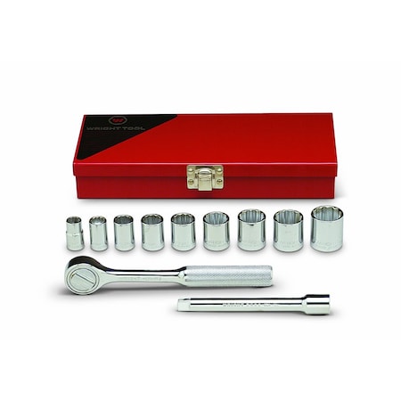 Wright Tool Set 3/8" Dr 11 Pc Set 12 Pt Std Skts Acc 328