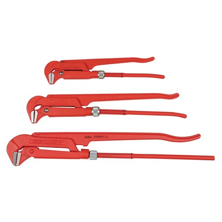 Wiha Pipe Wrench 90deg Narrow Style 3 Pc. Set 32996