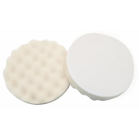3M Buffing Pad, 5-1/4", White Open Cell Foam 28401