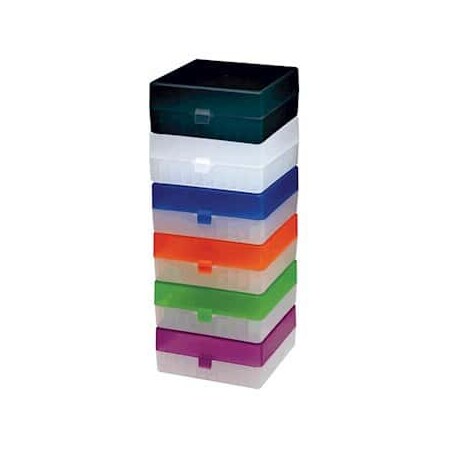 Cole Parmer PP Mictrotube Storage Box, 100-Pla, PK 50 24452-89
