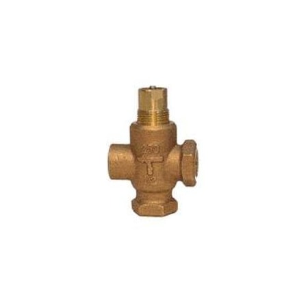 Siemens Mixing Valve, 24VAC, 3-Way, 34 Degrees to 122 Degrees F, 1/2" Inlet Size 599-01134