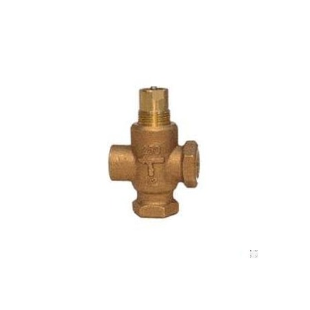 Siemens Mixing Valve, 24VAC, 3-Way, 34 Degrees to 122 Degrees F, 1/2" Inlet Size 599-01136
