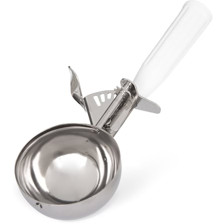 Carlisle Foodservice SS Disher Scoop No 6, 4.7 oz., White, PK12 60300-6
