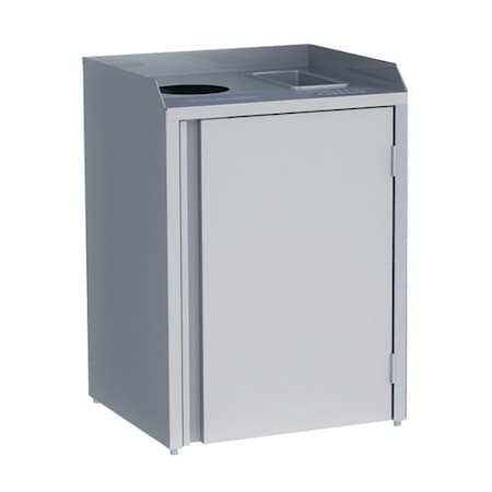 Lakeside 30 gal Recycling Bin, Stainless Steel 3320