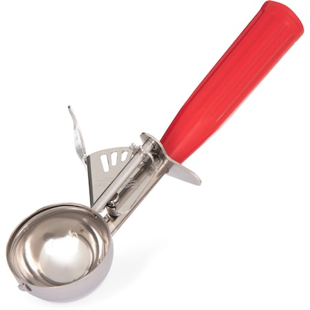Carlisle Foodservice SS Disher Scoop No 24, 1.8 oz., Red, PK12 60300-24