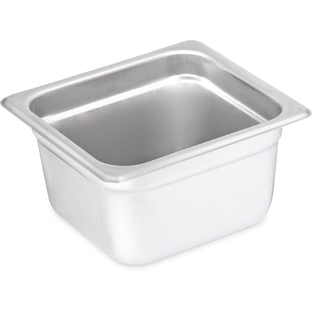Carlisle Foodservice Lt Ga. SS Steam Table Pan, 1/6, 4", PK6 607164