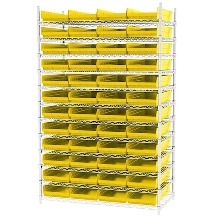 Akro-Mils Wire Shelving Kit, 24X48X74, 48 Bins AWS244830174G