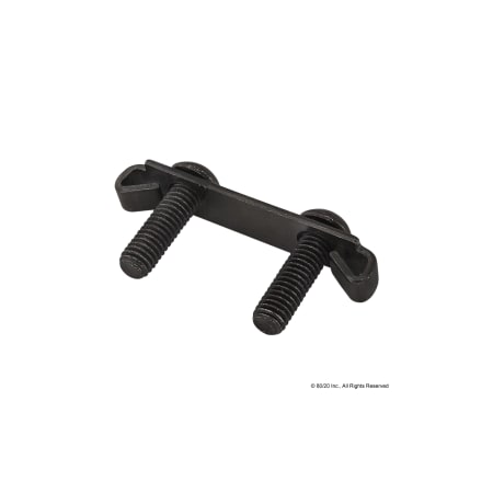 80/20 DoubleEndFastener, Steel, Blk, 3/4in, 7/16in 3343