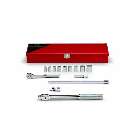 Wright Tool Set 3/8" Dr 14 Pc Set 12 Pt Std Skts Acc 334