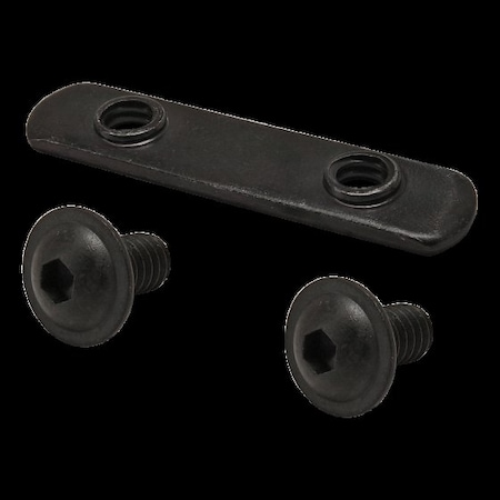 80/20 1/4"-20 Socket Head Cap Screw, Button Flanged, Black Zinc Plated Steel, 1/2 in Length 3356