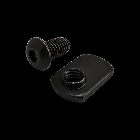 80/20 5/16"-18 Socket Head Cap Screw, Button, Black Zinc Plated Steel, 5/8 in Length 3365