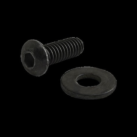 80/20 1/4"-20 Socket Head Cap Screw, Button, Black Zinc Plated Steel, 3/4 in Length 3388