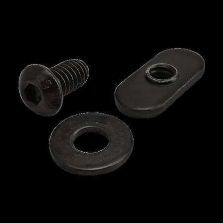 80/20 1/4"-20 Socket Head Cap Screw, Button, Black Zinc Plated Steel, 1/2 in Length 3398