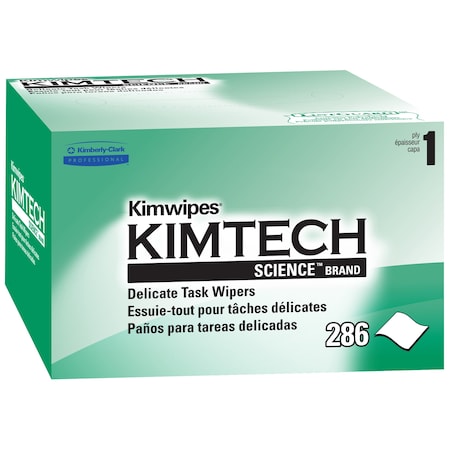 KIMBERLY-CLARK PROFESSIONAL Kimtech Science Kimwipes Delicate Task Wipes, Pop-Up Box, White (286 Sheets/Box, 60 Boxes/Case) 34155
