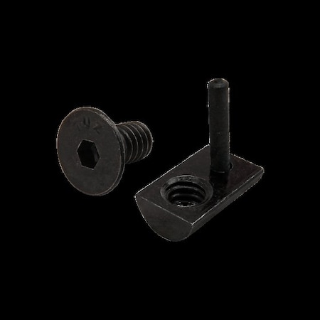 80/20 1/4"-20 Socket Head Cap Screw, Flat, Black Zinc Plated Steel, 1/2 in Length 3415