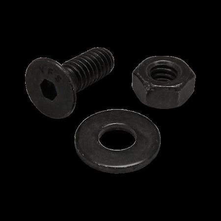 80/20 1/4"-20 Socket Head Cap Screw, Flat, Black Zinc Plated Steel, 3/4 in Length 3417