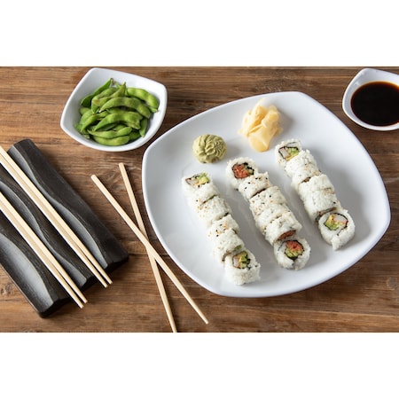 Carlisle Foodservice Upturned Corner Sq. Plate, 11.5", Wht, PK48 4330402