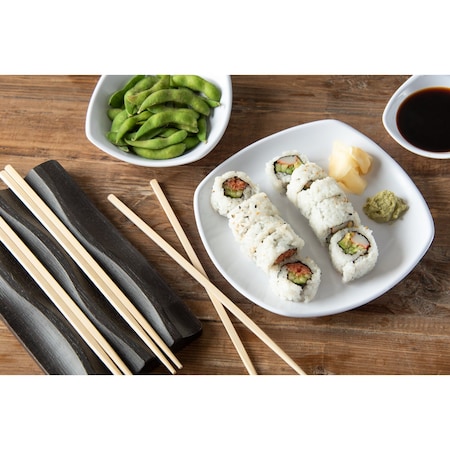 Carlisle Foodservice Upturned Corner Sq. Plate, 7.75", Wht, PK48 4330802