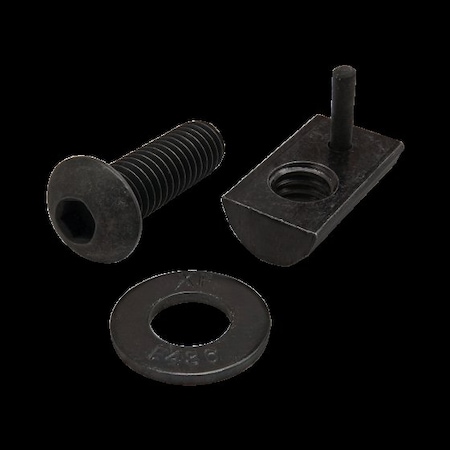80/20 5/16"-18 Socket Head Cap Screw, Button, Black Zinc Plated Steel, 1 in Length 3445