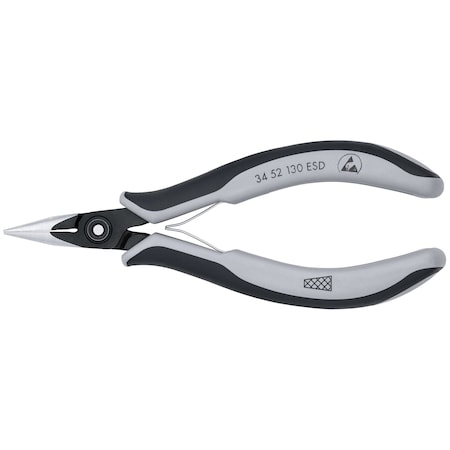 Knipex Gripping Pliers, Half Round Tips, Cross- 34 52 130 ESD