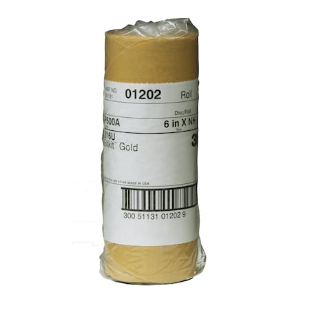 3M Stikit Gold Disc Roll, 01202, 6", P500, PK6 01202