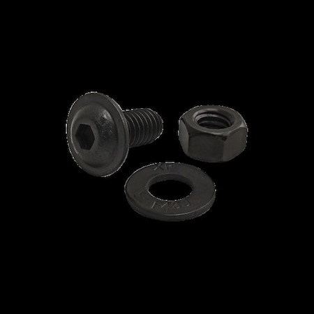 80/20 5/16"-18 Socket Head Cap Screw, Button Flanged, Black Zinc Plated Steel, 11/16 in Length 3463