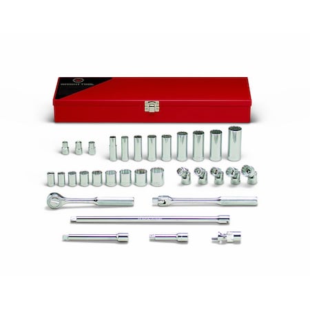 Wright Tool Set 3/8" Dr 32 Pc Met Box Set 346