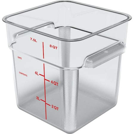 Carlisle Foodservice Food Storage Container, 8 qt, Clear 1195307