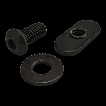 80/20 1/4"-20 Socket Head Cap Screw, Button, Black Zinc Plated Steel, 5/8 in Length 3482