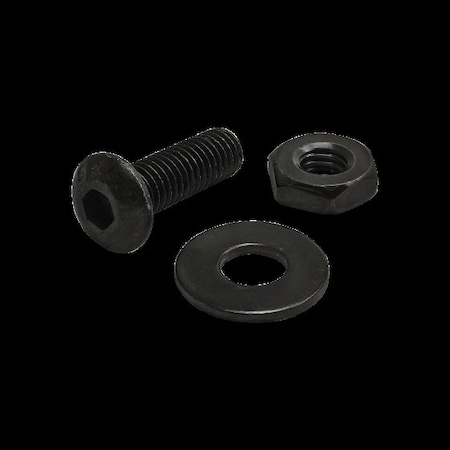 80/20 #10-32 Socket Head Cap Screw, Button, Black Zinc Plated Steel, 5/8 in Length 3488