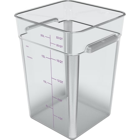 Carlisle Foodservice Food Storage Container, 22 qt, Clear 11956AF07