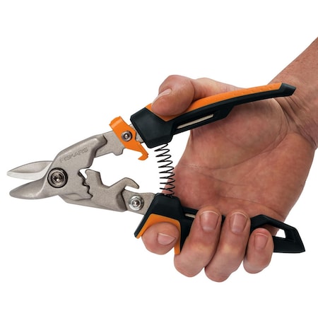 Fiskars PowerGear Aviation Snips (Bulldog Cut) 710650-1002