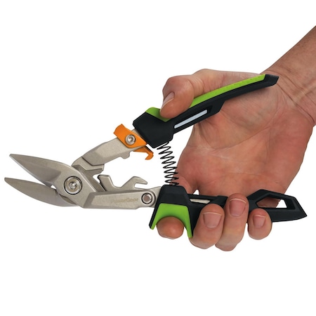 Fiskars Aviation Snips, Steel, 9-1/2 in Overall L 710630-1002