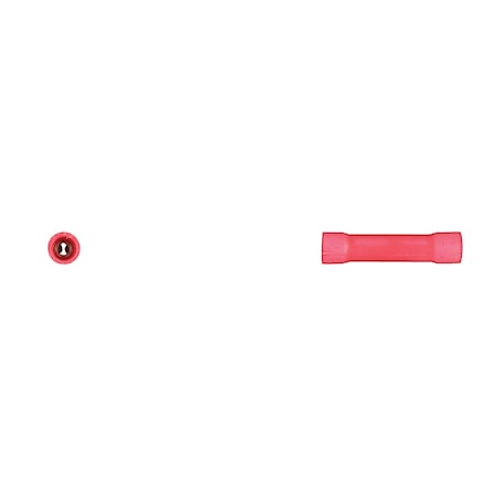 Disco Red Vinyl Insul Butt Connector 22-18 Gauge Wire Rng PK100 3500PK