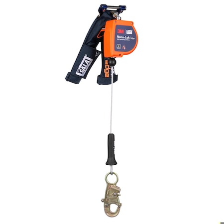 3M Dbi-Sala Nano-Lok Edge Self-Retracting Lifeline, 8 ft. Length, Quick-Connect, Steel, 1 Leg(s) 3500288