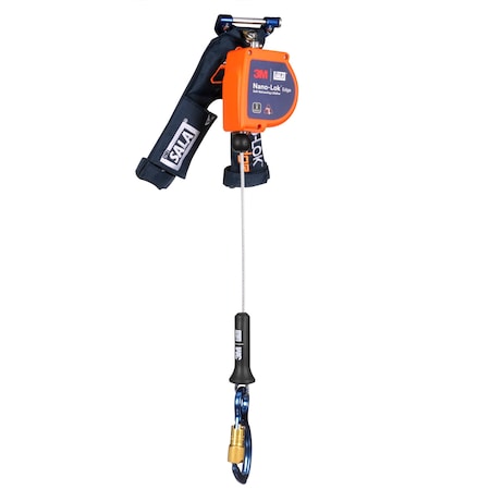 3M Dbi-Sala Nano-Lok Edge Self-Retracting Lifeline, 8 ft. Length, Quick-Connect, Steel, 1 Leg(s) 3500289