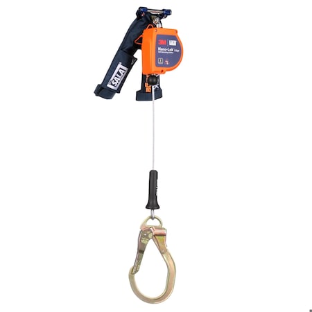 3M Dbi-Sala Nano-Lok Edge Self-Retracting Lifeline, 8 ft. Length, Quick-Connect, Steel, 1 Leg(s) 3500290