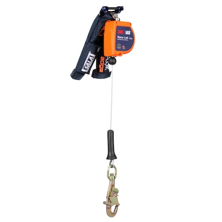 3M Dbi-Sala Nano-Lok Edge Self-Retracting Lifeline, 8 ft. Length, Quick-Connect, Steel, 1 Leg(s) 3500293