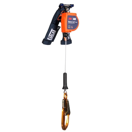 3M Dbi-Sala Nano-Lok Edge Self-Retracting Lifeline, 8 ft. Length, Quick-Connect, Steel, 1 Leg(s) 3500294