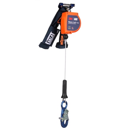 3M Dbi-Sala Nano-Lok Edge Self-Retracting Lifeline, 8 ft. Length, Quick-Connect, Steel, 1 Leg(s) 3500295