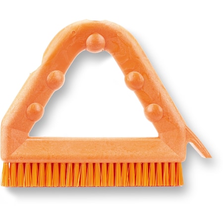 Sparta 7 in W Tile and Grout Brush, Orange, Polypropylene 41323EC24
