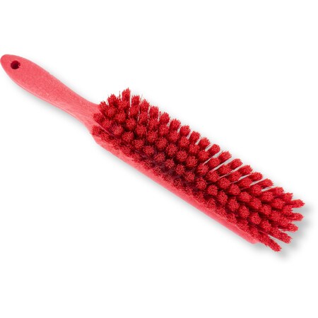 Carlisle Foodservice Counter/Bench Brush, 8", Red, Package Quantity 12, 5" L Handle, 8" L Brush, Red, Plastic, 12 PK 40480EC05