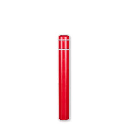 Post Guard Post Sleeve, 8-7/8" Dia, 72" H, Red/White 3504W