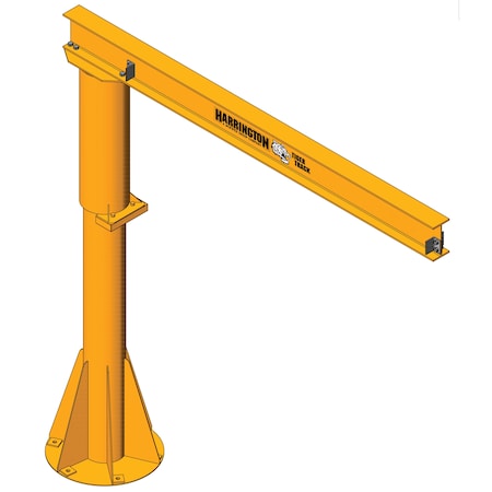 TIGER TRACK Light Duty Foundationless Jib Crane, 1,000 lb Capacity, Height Under Span: 10 ft 350F-1000-16-10