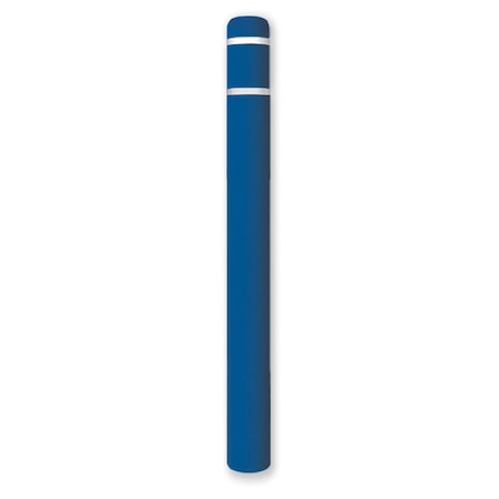Post Guard Post Sleeve, 7" Dia, 72" H, Blue/White CL1386R