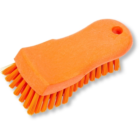 Sparta 2.5 in W Hand Scrub Brush, Orange, Polypropylene 40521EC24