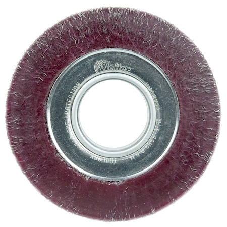 Weiler 6" Encapsulated Wide Face Crimped Wire Wheel .0118" Steel 2" Arbr Hl 35160