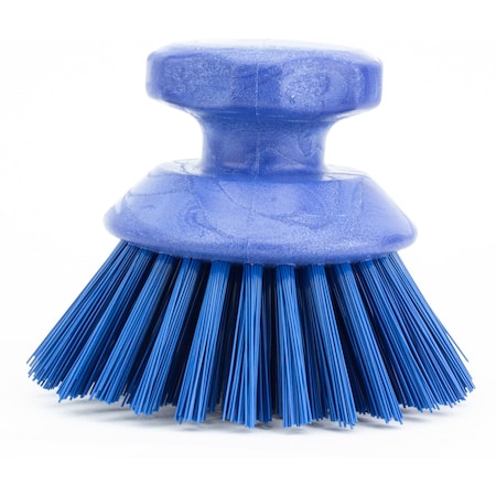 Sparta 5 in W Round Scrub Brush, Blue, Polypropylene 42395EC14