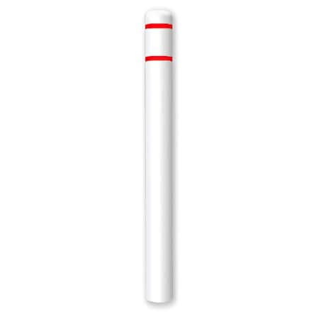 Post Guard Post Sleeve, 10-7/8" Dia, 60" H White/Red 3522R