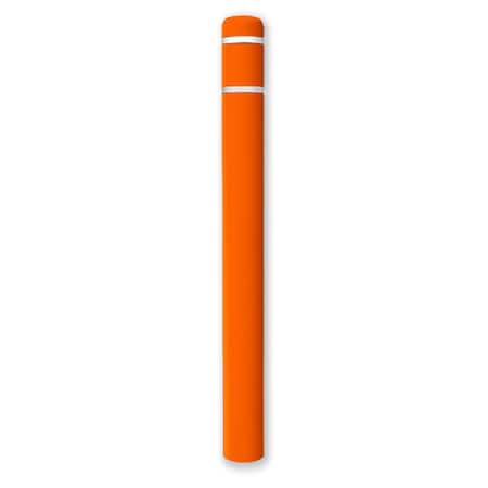 Post Guard Post Sleeve, 8-7/8" Dia, 72" H, Orange/Wh 3525W